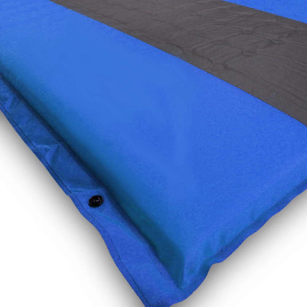 Inflatable Mattresses: Self Inflating Mattress Sleeping Pad Mat Air Bed Camping Camp Hiking Joinable - blue
