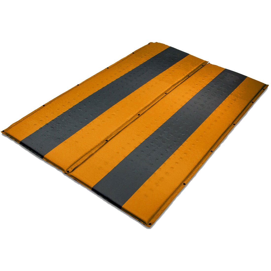 Inflatable Mattresses: Double Self Inflating Mattress Sleeping Mat Air Bed Camping Hiking Joinable - orange