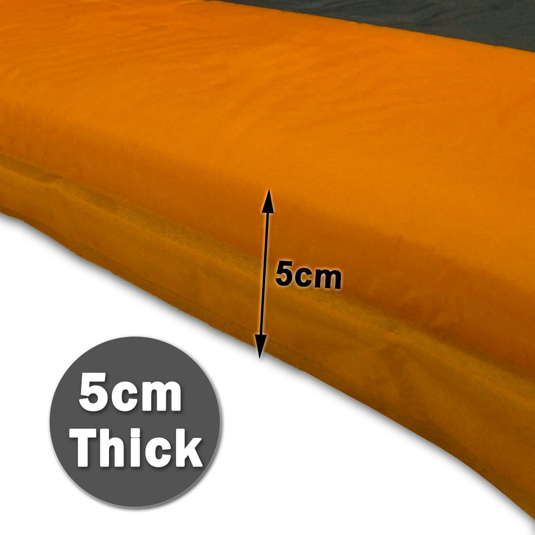 Inflatable Mattresses: Double Self Inflating Mattress Sleeping Mat Air Bed Camping Hiking Joinable - orange