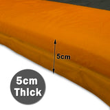 Inflatable Mattresses: Double Self Inflating Mattress Sleeping Mat Air Bed Camping Hiking Joinable - orange