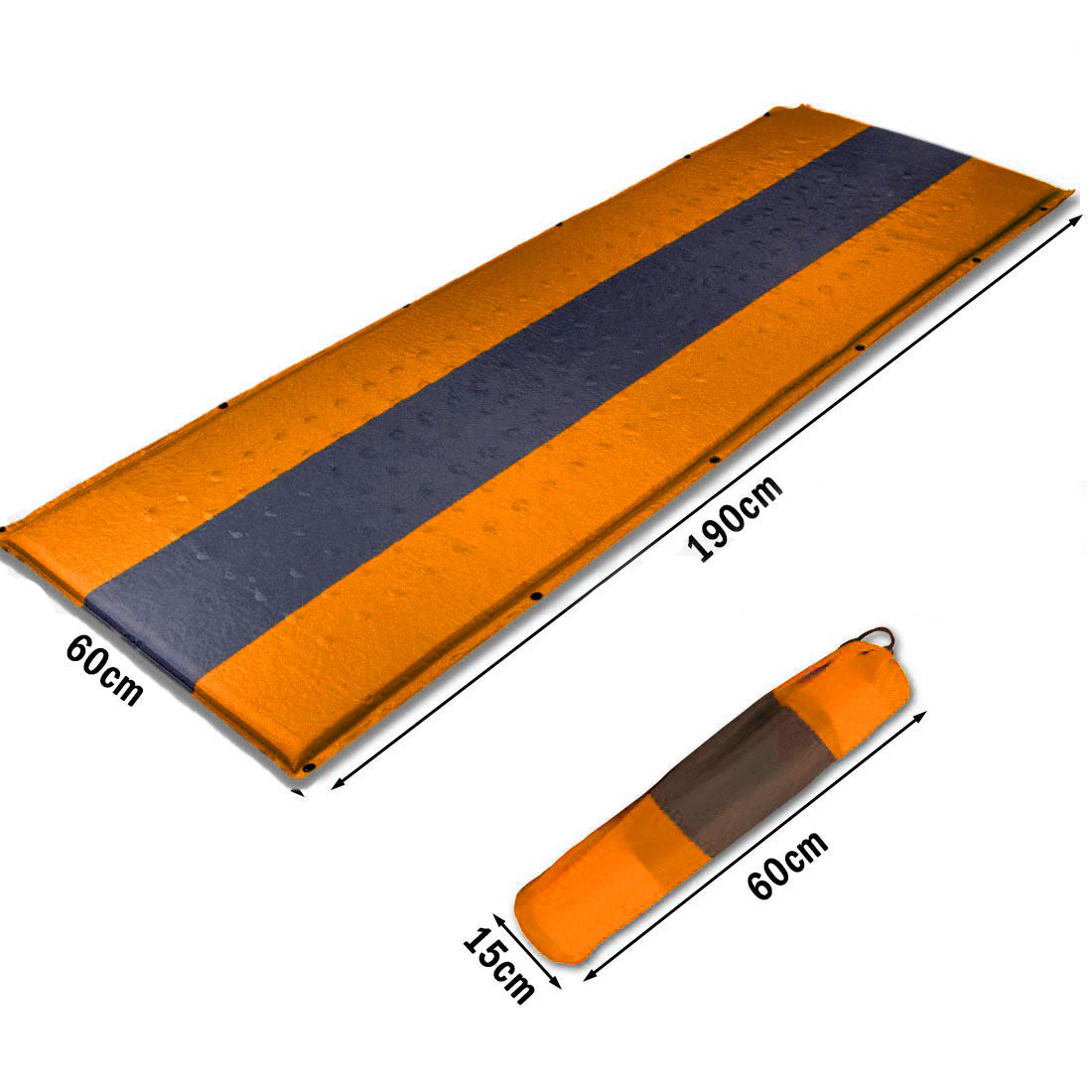 Inflatable Mattresses: Self Inflating Mattress Sleeping Pad Mat Air Bed Camping Camp Hiking Joinable - orange