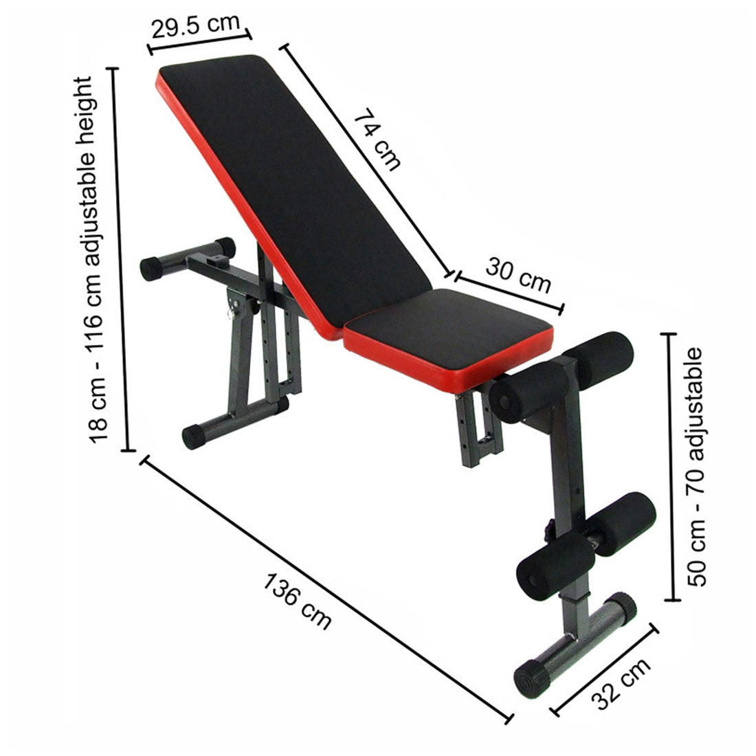 Exercise Benches: Adjustable Sit Up Weight FID Bench Fitness Flat Incline Decline Press Gym Home