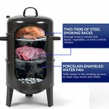 BBQ Tools: NEW 3in1 Portable Charcoal Vertical Smoker BBQ Roaster Grill Steel Water Steamer