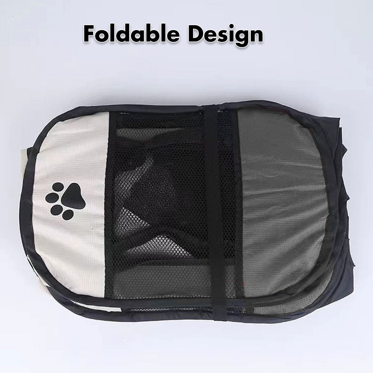Dog Playpens & Gates: 8 Panel Pet Dog Cat Crate Play Pen Bags Kennel Portable Tent Playpen Puppy Cage Extra Large Grey