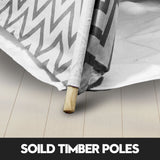 Pretend Play: Giant Cotton Canvas Kids Teepee Wigwam Children Pretend Play Tent Indoor Outdoor Party - black