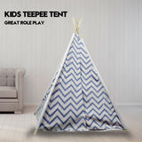 Pretend Play: Giant Cotton Canvas Kids Teepee Wigwam Children Pretend Play Tent Indoor Outdoor Party - navy