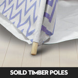 Pretend Play: Giant Cotton Canvas Kids Teepee Wigwam Children Pretend Play Tent Indoor Outdoor Party - navy