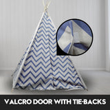 Pretend Play: Giant Cotton Canvas Kids Teepee Wigwam Children Pretend Play Tent Indoor Outdoor Party - navy