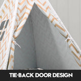 Pretend Play: Giant Cotton Canvas Kids Teepee Wigwam Children Pretend Play Tent Indoor Outdoor Party - orange