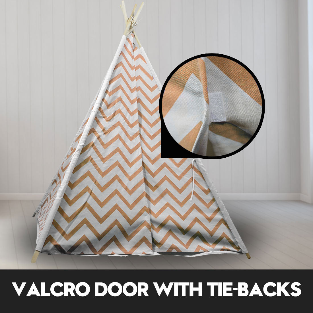 Pretend Play: Giant Cotton Canvas Kids Teepee Wigwam Children Pretend Play Tent Indoor Outdoor Party - orange