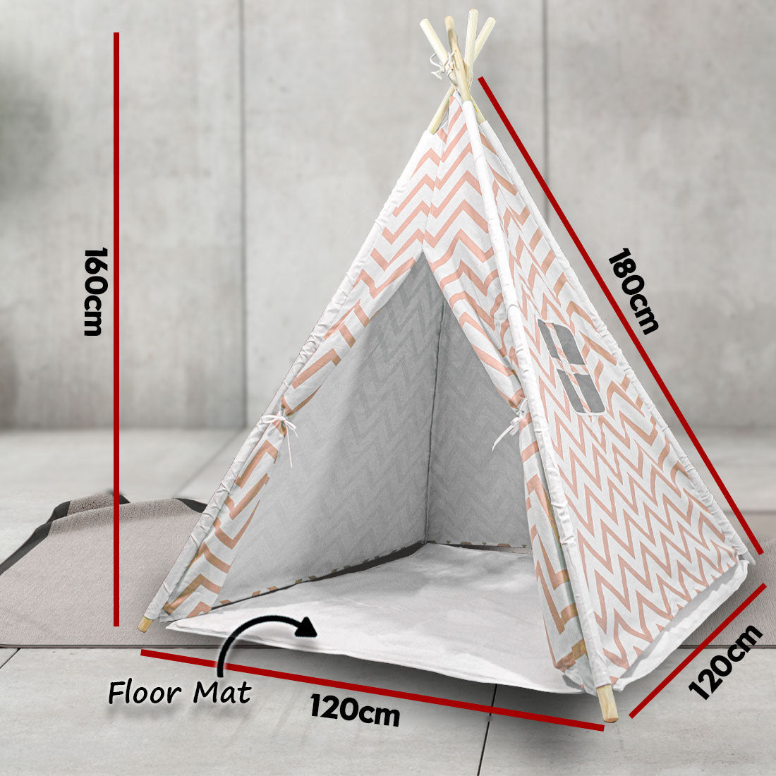 Pretend Play: Giant Cotton Canvas Kids Teepee Wigwam Children Pretend Play Tent Indoor Outdoor Party - orange