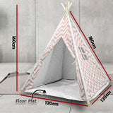 Pretend Play: Giant Cotton Canvas Kids Teepee Wigwam Children Pretend Play Tent Indoor Outdoor Party - orange