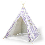 Pretend Play: Giant Cotton Canvas Kids Teepee Wigwam Children Pretend Play Tent Indoor Outdoor Party - purple