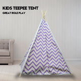 Pretend Play: Giant Cotton Canvas Kids Teepee Wigwam Children Pretend Play Tent Indoor Outdoor Party - purple