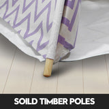 Pretend Play: Giant Cotton Canvas Kids Teepee Wigwam Children Pretend Play Tent Indoor Outdoor Party - purple
