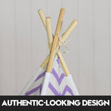 Pretend Play: Giant Cotton Canvas Kids Teepee Wigwam Children Pretend Play Tent Indoor Outdoor Party - purple