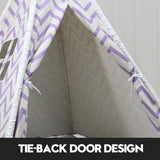 Pretend Play: Giant Cotton Canvas Kids Teepee Wigwam Children Pretend Play Tent Indoor Outdoor Party - purple