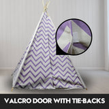 Pretend Play: Giant Cotton Canvas Kids Teepee Wigwam Children Pretend Play Tent Indoor Outdoor Party - purple