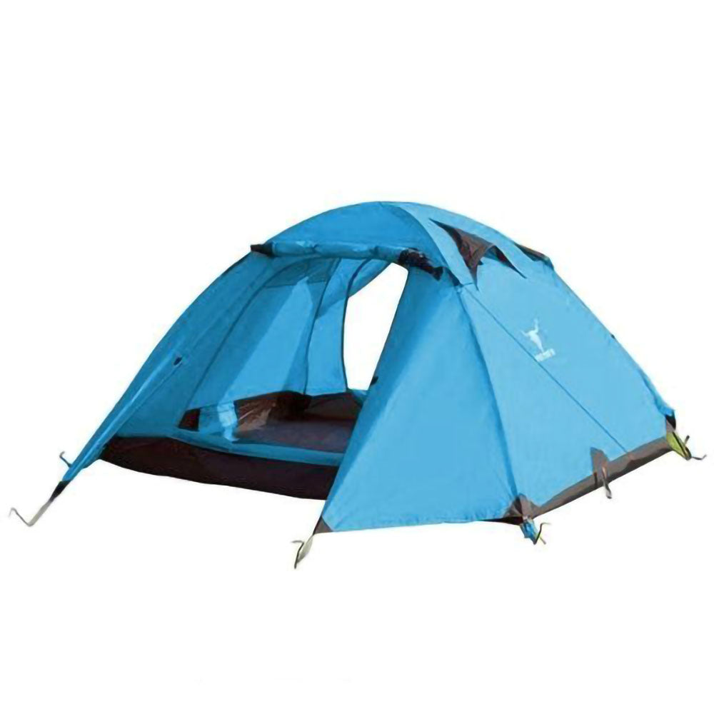 Tents: 2 Person Portable Outdoor Lightweight Cycling Hiking Backpacking Camping Waterproof Tent - Blue