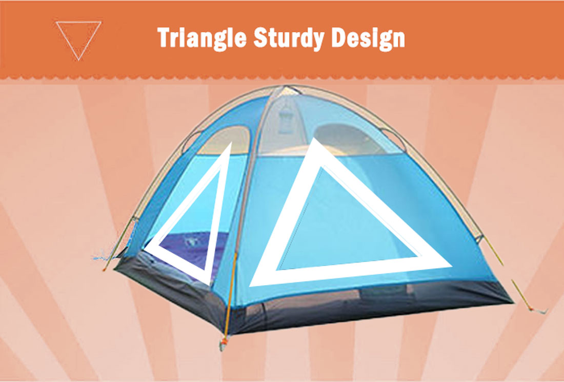 Tents: 2 Person Portable Outdoor Lightweight Cycling Hiking Backpacking Camping Waterproof Tent - Blue