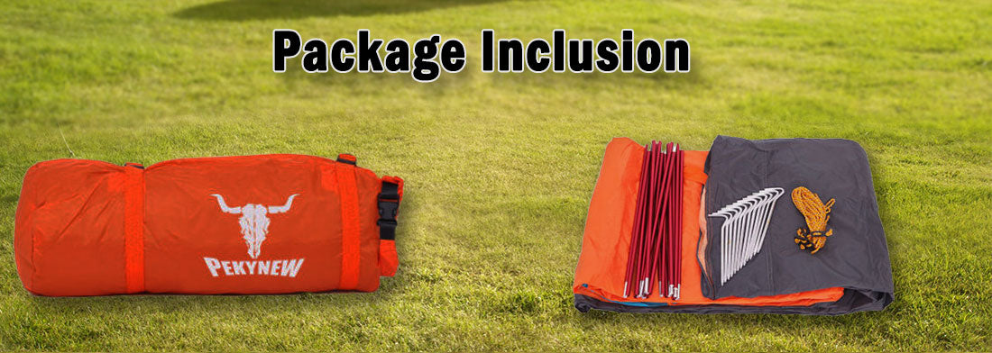Tents: 2 Person Portable Outdoor Lightweight Cycling Hiking Backpacking Camping Waterproof Tent - Orange