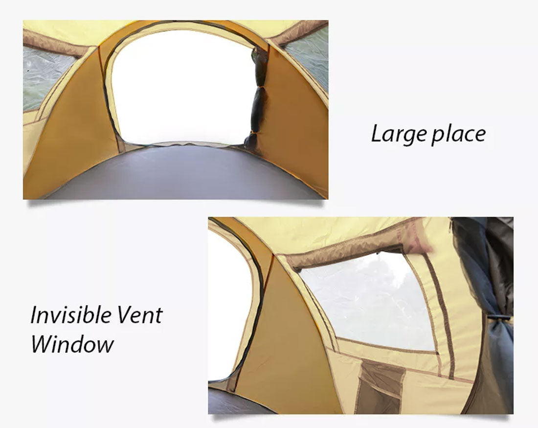 Tents: Waterproof Instant Up Beach Camping Tent 3 Person Pop up Tents Family Hiking Dome