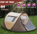 Tents: Waterproof Instant Up Beach Camping Tent 3 Person Pop up Tents Family Hiking Dome