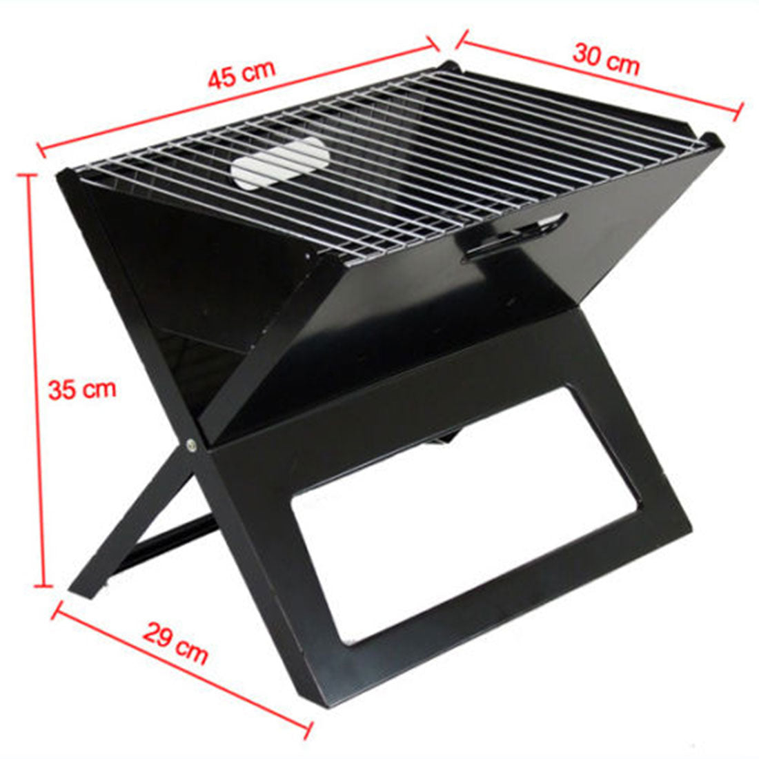 BBQ Tools: Portable Notebook Grill Foldable Folding Charcoal BBQ Camping Picnic Barbecue