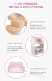 Pretend Play: Wooden DIY Dolls Doll House 3 Level Kids Pretend Play Toys Full Furniture Set Pink