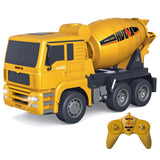 Ride On Cars: Huina 1/18 RC Engineering Construction Concrete Cement Mixer Truck Remote Control Toy Kids Gift