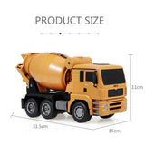 Ride On Cars: Huina 1/18 RC Engineering Construction Concrete Cement Mixer Truck Remote Control Toy Kids Gift