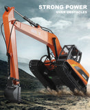 Ride On Cars: HUINA 1/14 15CH RC Alloy Long Arm Excavator Construction Engineering Vehicle Toy