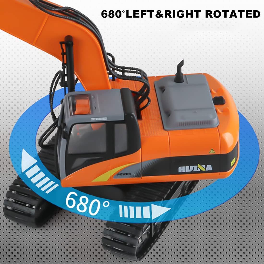 Ride On Cars: HUINA 1/14 15CH RC Alloy Long Arm Excavator Construction Engineering Vehicle Toy