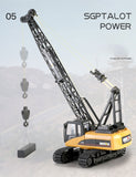 Ride On Cars: Huina RC CRANE 1:14 2.4Ghz Construction Tower Excavator Truck Toy Kids Boys Gift