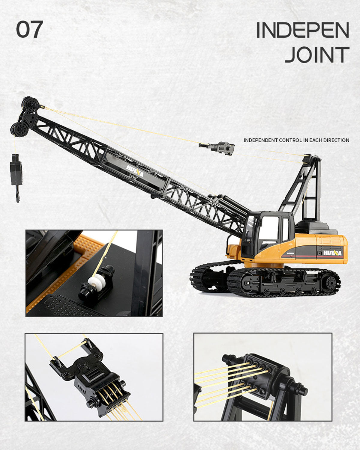 Ride On Cars: Huina RC CRANE 1:14 2.4Ghz Construction Tower Excavator Truck Toy Kids Boys Gift