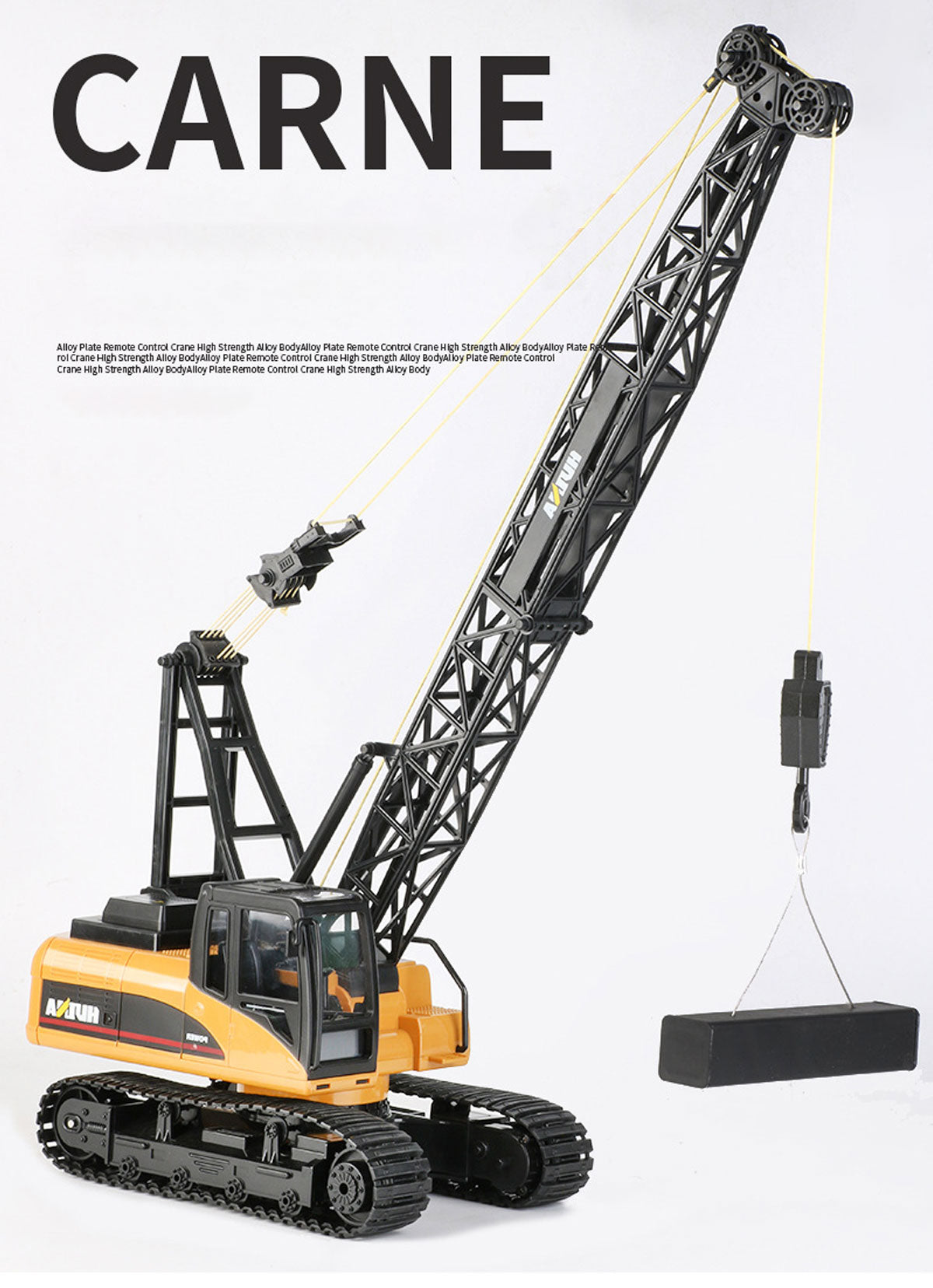 Ride On Cars: Huina RC CRANE 1:14 2.4Ghz Construction Tower Excavator Truck Toy Kids Boys Gift