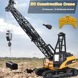 Ride On Cars: Huina RC CRANE 1:14 2.4Ghz Construction Tower Excavator Truck Toy Kids Boys Gift
