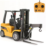 Ride On Cars: Huina 1/10 RC 8CH ForkLift Excavator Industrial Construction Engineering Vehicle Truck Kids Adult Toys alloy