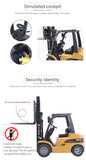 Ride On Cars: Huina 1/10 RC 8CH ForkLift Excavator Industrial Construction Engineering Vehicle Truck Kids Adult Toys alloy