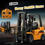 Ride On Cars: Huina 1/10 RC 8CH ForkLift Excavator Industrial Construction Engineering Vehicle Truck Kids Adult Toys alloy