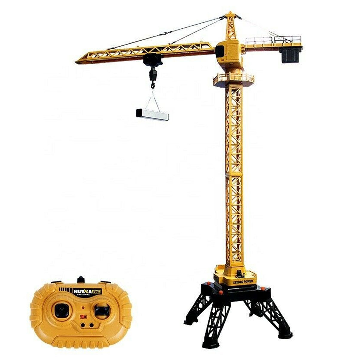 Ride On Cars: HUINA 1/14 12CH RC Alloy Tower Crane Engineering Construction Vehicle Toy Kids Car