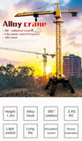 Ride On Cars: HUINA 1/14 12CH RC Alloy Tower Crane Engineering Construction Vehicle Toy Kids Car