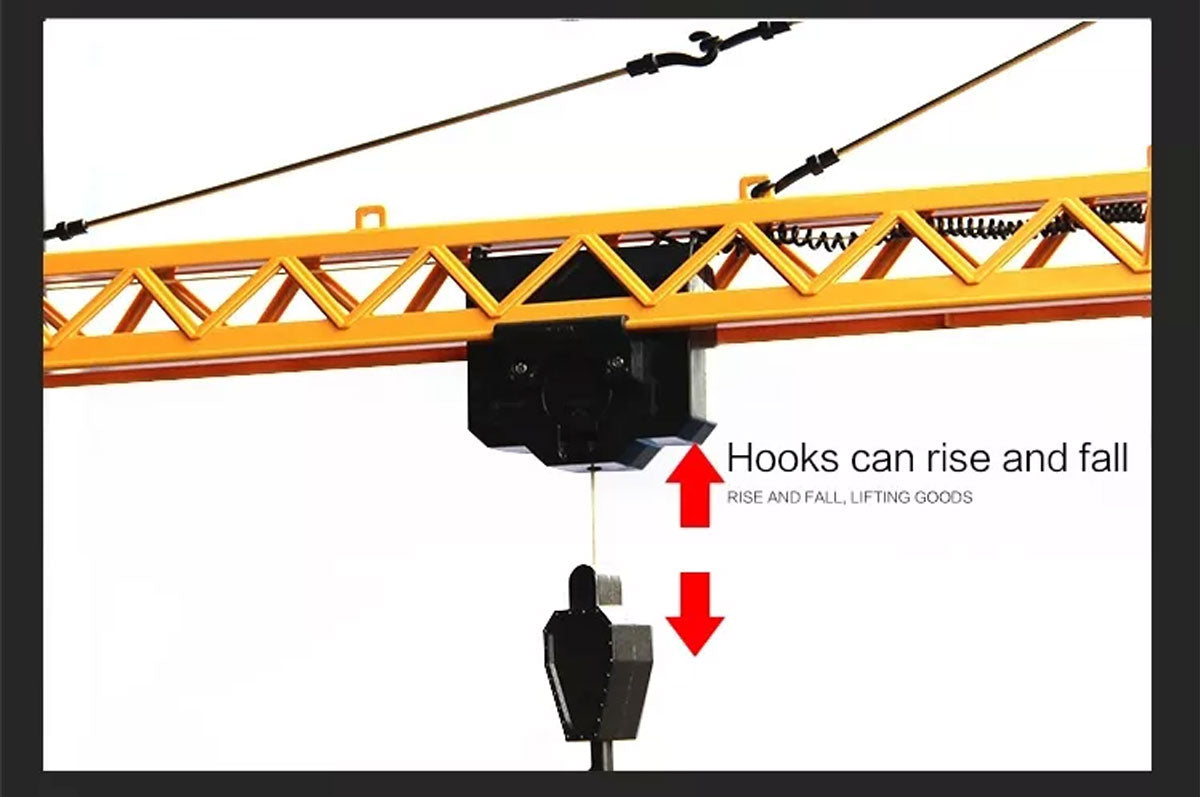 Ride On Cars: HUINA 1/14 12CH RC Alloy Tower Crane Engineering Construction Vehicle Toy Kids Car