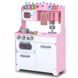 Pretend Play: Kids Wooden Kitchen Pretend Play Set Toy Toddlers Children Cooking Food Cookware