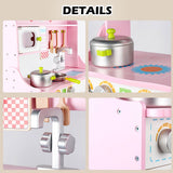 Pretend Play: Kids Wooden Kitchen Pretend Play Set Toy Toddlers Children Cooking Food Cookware