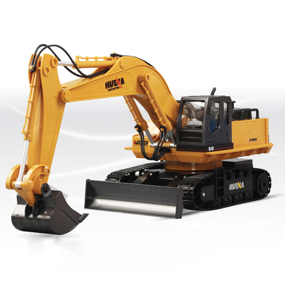Ride On Cars: HUINA 1/16 11CH RC Alloy Excavator Construction Engineering Digger Vehicle Toy