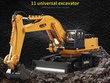 Ride On Cars: HUINA 1/16 11CH RC Alloy Excavator Construction Engineering Digger Vehicle Toy