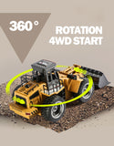 Ride On Cars: HUINA 1/18 6CH RC Alloy Construction Loader Bulldozer Engineering Vehicle Toy