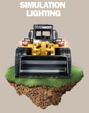 Ride On Cars: HUINA 1/18 6CH RC Alloy Construction Loader Bulldozer Engineering Vehicle Toy