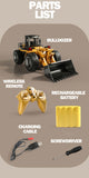 Ride On Cars: HUINA 1/18 6CH RC Alloy Construction Loader Bulldozer Engineering Vehicle Toy